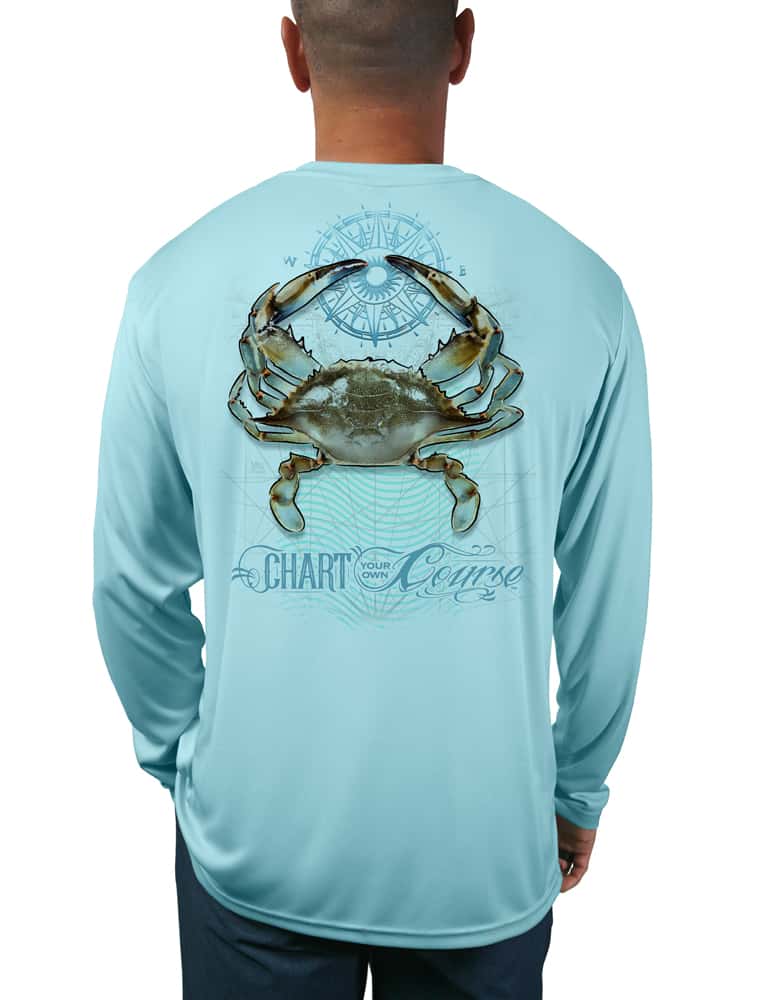 Chart Your Own Course Crab Mens UV Long Sleeve Shirt Dye Sublimation –  Rattlin Jack Sun Protection