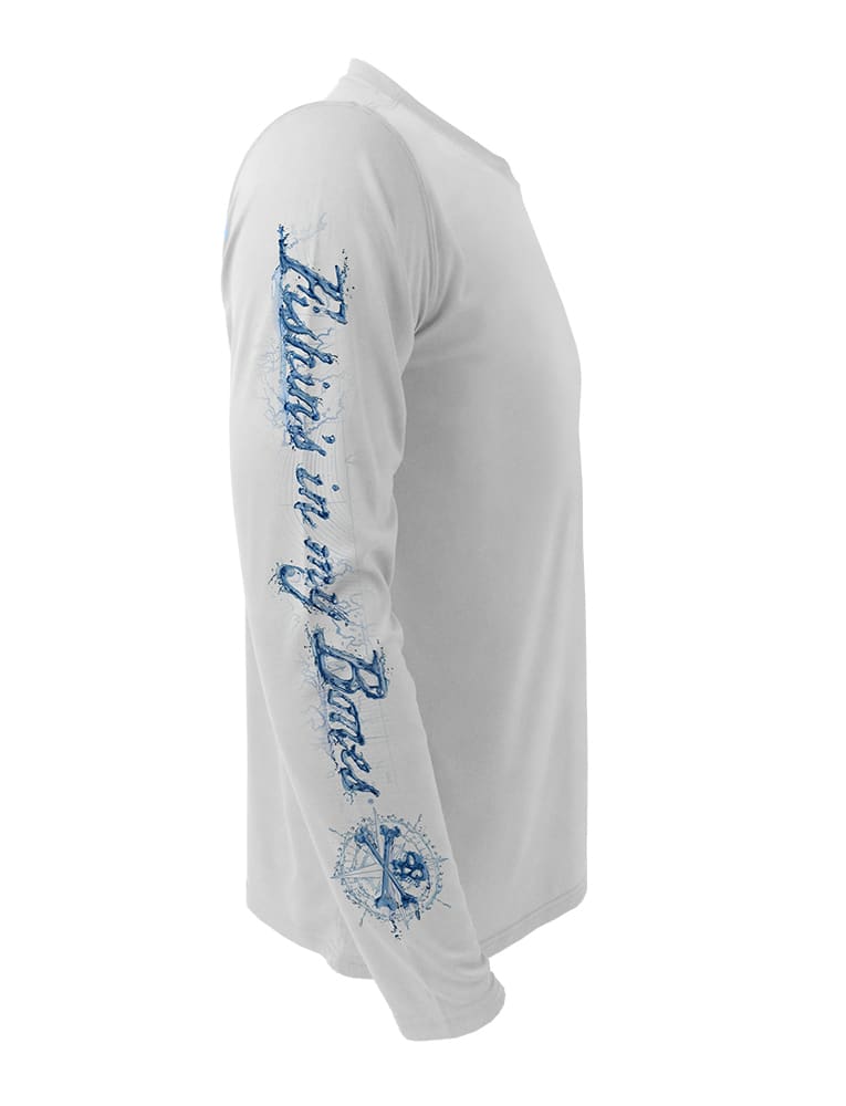 Men's Bass World UV Fishing Shirt by Rattlin Jack | Long Sleeve | UPF 50 Sun Protection | Performance Polyester Rash Guard | XL / Yellow