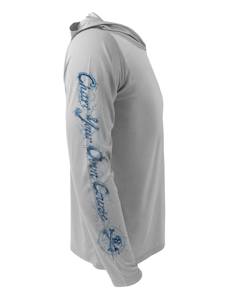 Men's Shark UV Fishing Shirt by Rattlin Jack | Long Sleeve | UPF 50 Sun  Protection | Performance Polyester Rash Guard 