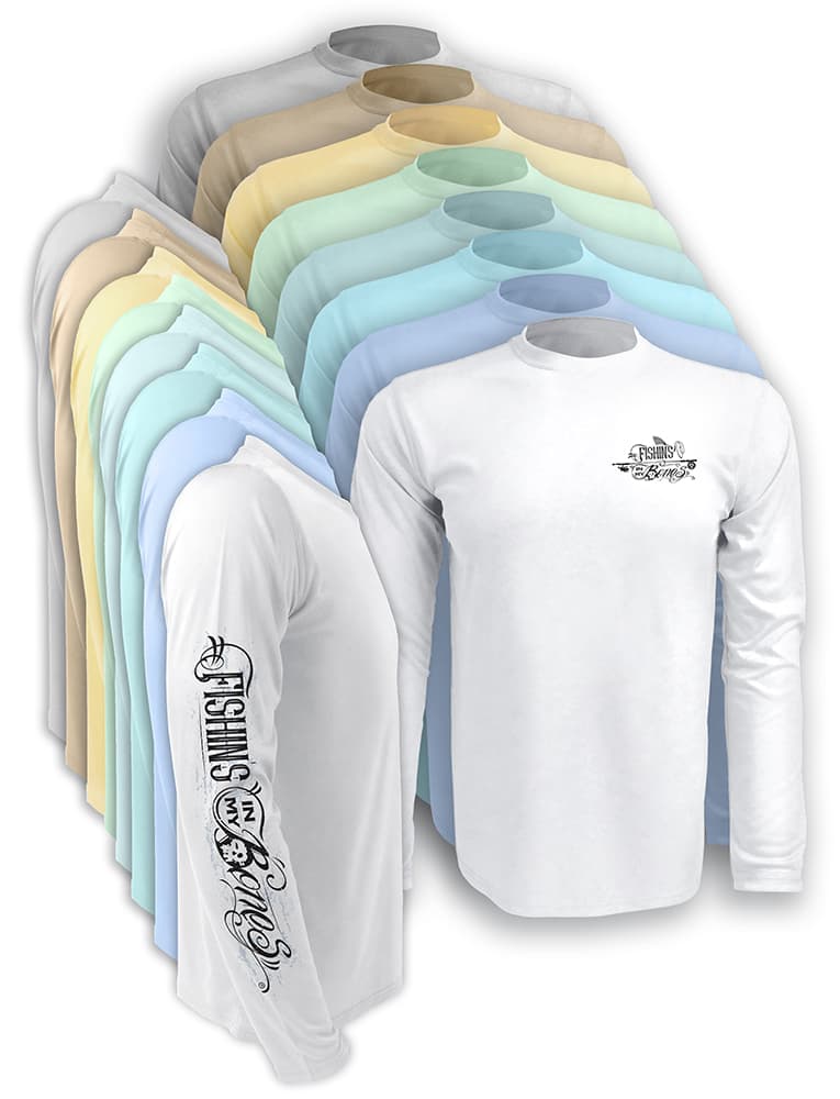 Men's Tattoo Style Sun Block Fishing Shirt by Rattlin Jack | Long Sleeve | UPF 50 Sun Protection | Performance Polyester Rash Guard | 3XL / Blue