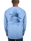 Men's Egret Sunblock Beach Shirt by Chart Your Own Course | Long Sleeve | UPF 50 Sun Protection | Performance Polyester Rash Guard |
