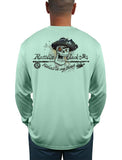Men's UV Skull Logo Grey Ink Fishing Shirt by Rattlin Jack | Long Sleeve | UPF 50 | Performance Rash Guard |