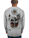 Men's Skeleton Steel Bones Fishing Shirt by Rattlin Jack | UV Long Sleeve | UPF 50 | Performance Rash Guard |