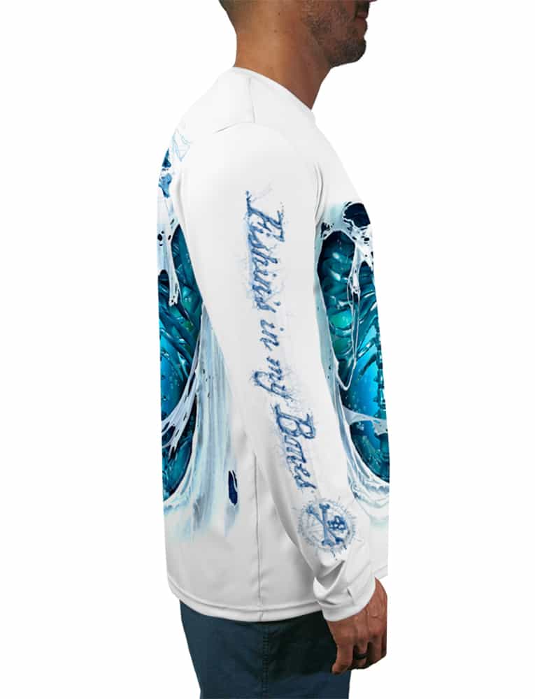 Skeleton-Water-UPF-50-Fishing-Shirt-LS-Rattlin-Jack-Right-White View