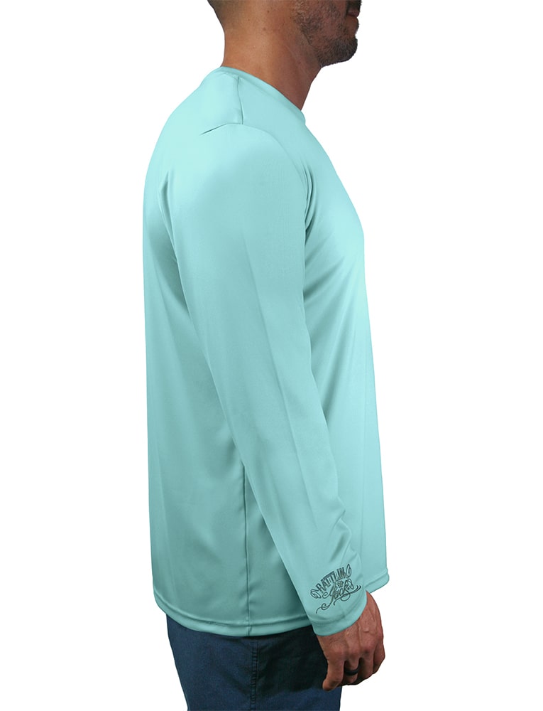 Rattlin-Jack-Wrist-Logo-UV-Fishing-Shirt-Mens-Long-Sleeve-Aqua-Right