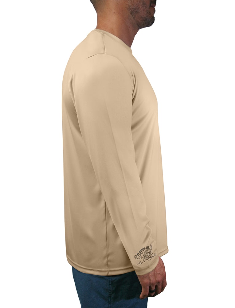 Rattlin-Jack-Wrist-Logo-UV-Fishing-Shirt-Mens-Long-Sleeve-Tan-Right