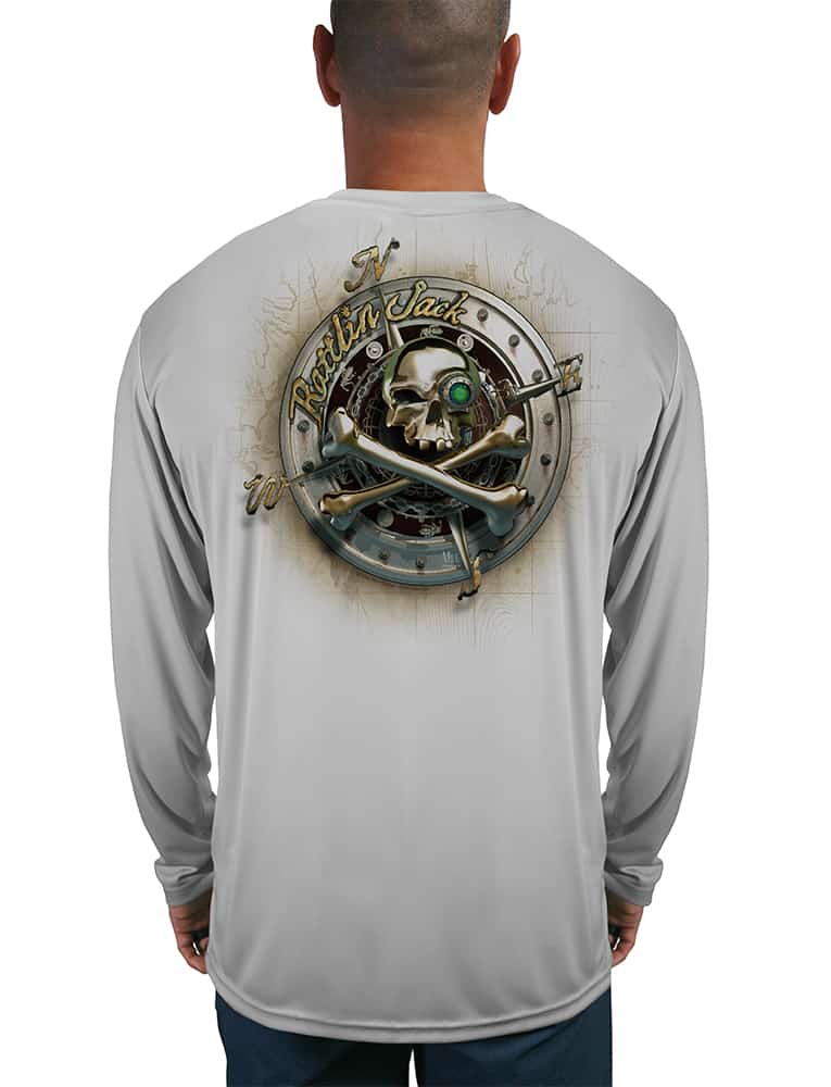 Compass Metal UV fishing shirt in grey