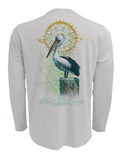 Chart-Your-Own-Course-Pelican-Mens-UPF-50-Shirt-Back view in Grey