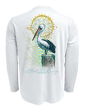 Chart-Your-Own-Course-Pelican-Mens-UPF-50-Shirt-Back view in White