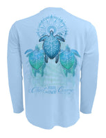 Chart-Your-Own-Course-Sea-Turtle-Mens-UV-Shirt-Back view in 