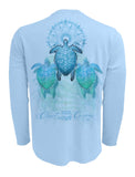 Chart-Your-Own-Course-Sea-Turtle-Mens-UV-Shirt-Back view in 