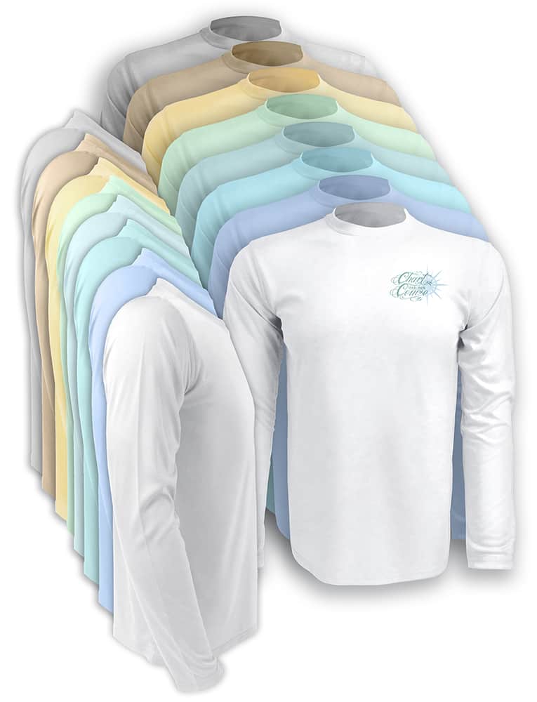 Chart Your Own Course Sea Turtle Mens UV Shirt Long Sleeve
