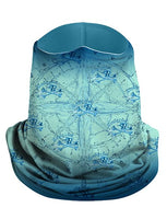 Rattlin-Jack-Comfort-Fit-UV-Fishing-Neck-Gaiter-Compass-Water-Teal-Front View
