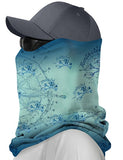 Rattlin-Jack-Comfort-Fit-UV-Fishing-Neck-Gaiter-Compass-Water-Teal-Left Side View