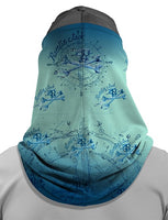 Rattlin-Jack-Comfort-Fit-UV-Fishing-Neck-Gaiter-Compass-Water-Teal view of Back