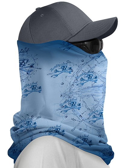 Rattlin-Jack-Comfort-Fit-UV-Fishing-Neck-Gaiter-Compass-Water-Blue Right side view