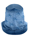 Rattlin-Jack-Comfort-Fit-UV-Fishing-Neck-Gaiter-Compass-Water-Blue Front view