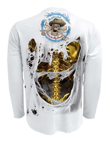 Rattlin Jack Gold Bones Fishing Shirt UV Men's Long Sleeve UPF 50