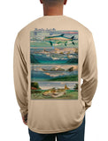 Rattlin-Jack-Tail-Walking-Bass-Fishing-Shirt-Mens-UV Back View in Tan