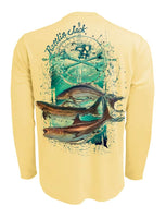Rattlin-Jack-Mens-Cobia-Sun-Protection-Fishing-Shirt Back view in Yellow