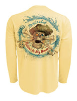 Rattlin-Jack-Original-Compass-UV-Fishing-Shirt-Mens Back View in Yellow