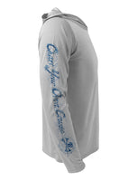 Rattlin-Jack-Shark-UV-Hooded-Fishing-Shirt Right side view in Grey