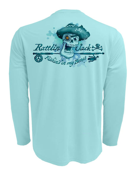 Rattlin Jack Skull Logo Fishing Shirt UPF 50 Mens Dry Fit Performance –  Rattlin Jack Sun Protection