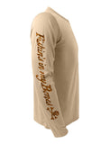 Rattlin-Jack-Skull-Logo-Fishing-Shirt-UPF-50-Mens-UV Right side view in Tan