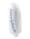 Rattlin-Jack-Skull-Logo-Fishing-Shirt-UPF-50-Mens-UV Right side view in White
