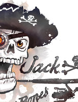 Rattlin-Jack-Skull-Logo-Grey-Ink-Fishing-Shirt-Mens Detail of Back View in White