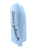 Rattlin-Jack-Skull-Logo-Grey-Ink-Fishing-Shirt-Mens Right View in Blue
