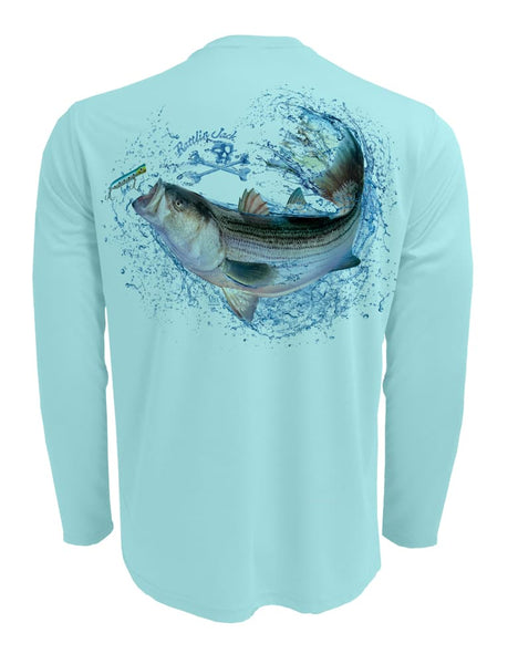 Rattlin Jack UV Skull Logo Bass Fishing Shirt Men's UV Sun