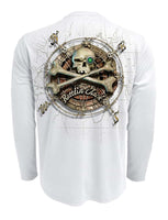 Rattlin-Jack-Sun-protection-shirt-compass-bone Back view in White