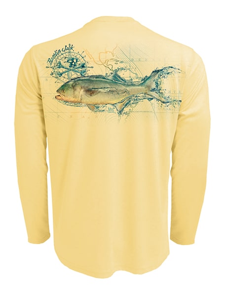 Bass Fishing Performance Dry-Fit 50+ UPF Sun Protection Shirts -Reel Fishy Apparel 3XL / Gray S/S - unisex