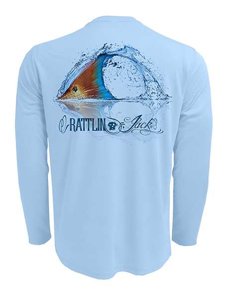 Rattlin Jack Tailing Redfish UV Fishing Shirt Men's Long Sleeve