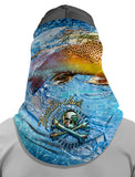 Rattlin-Jack-UV-Fishing-Neck-Gaiter-Brown-Trout-View of Back