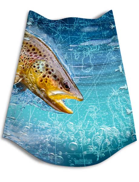 Rattlin-Jack-UV-Fishing-Neck-Gaiter-Brown-Trout-Flat View