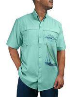 Sailboats-Button-Down-Sun-Shirt-Chart-Your-Own-Course-Front-Teal