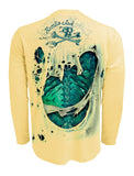 Men's Skeleton Water UPF 50 Fishing Shirt by Rattlin Jack | Long Sleeve | UV Protection | Performance Polyester Rash Guard |